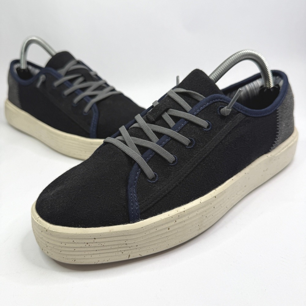 Hey Dude Cody M Coastline Shoes Mens 8 Black Navy Canvas Low Top Sneakers
